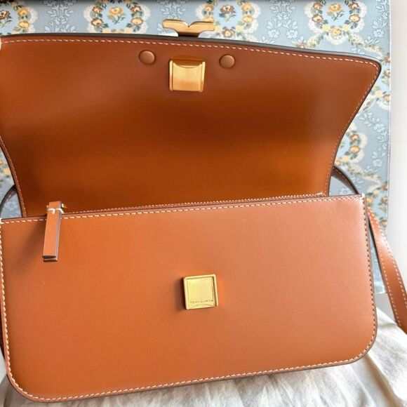 AUTH BRAND NEW Tory Burch Small Eleanor Rectangular Bag in Malt Whiskey $598 - Picture 12 of 17